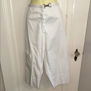 Vintage 70s Haymaker White Wide-Leg Capri Pants